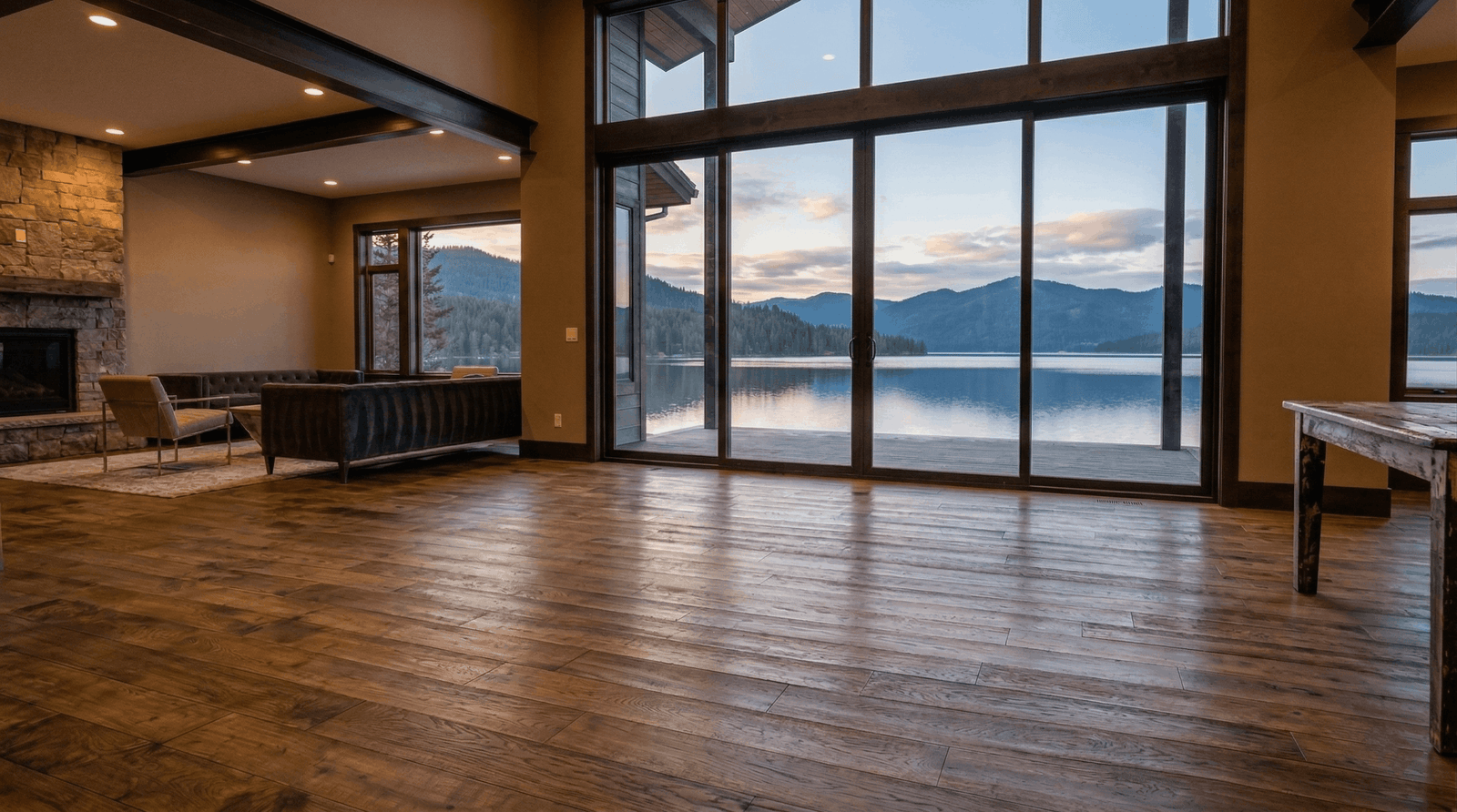 water damage restoration Spokane Washington restored home hardwood floors